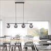 Czarna lampa wisząca 4 dymione kule szklane na belce BIG WIDOW 4xE14 Just Light 14604-18