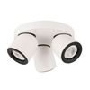 Lampa sufitowa Nuora biało-czarna z trzema reflektorkami GU10 Italux SPL-2855-3C-WH