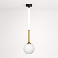 Pojedyńcza lampa wisząca z białym, kulistym kloszem TOKI Kaja Lighting K-5860