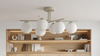Kaszmirowa lampa sufitowa z białymi kulami RAYA Kaja Lighting K-6044