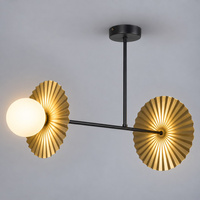 Lampa wisząca Bloom 2xG9 Czarno-złoty Milagro MLP0295