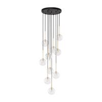 NILOS BLACK / GOLD LAMPA WISZĄCA 10 TK Lighting 5944