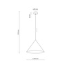 Lampa wisząca stożek w kolorze pistacjowym 26cm CONO M PISTACIO 1xE27 Tk Lighting 11418