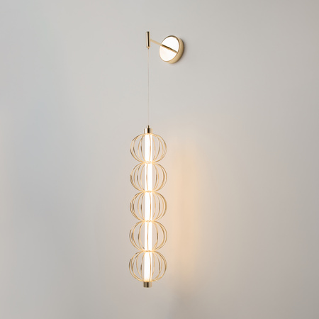 Złoty kinkiet ścienny – nowoczesna lampa dekoracyjna w stylu art déco Golden Cage MOD216WL-L10G3K Maytoni