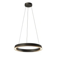 Lampa wisząca solidny czarny okrąg o średnicy 50cm Garta LED 3000K PL0149-BK Yaskr