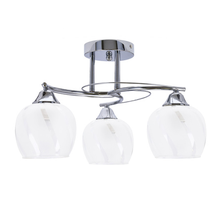 Prego lampa sufitowa chromowy 3x40w e27 klosz bezbarwny Candellux 33-09456
