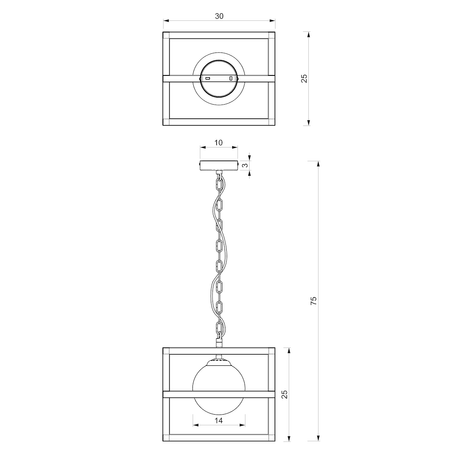 Lampa wisząca pojedyncza DIEGO Milagro MLP8568