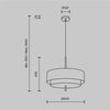 Lampa wisząca 50cm 5xE27 do salonu Bergamo MOD613PL-05W Maytoni