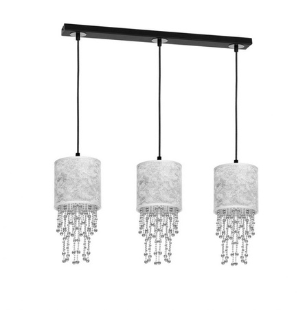 Lampa wisząca potrójna ALMERIA SILVER/BLACK Milagro MLP6435