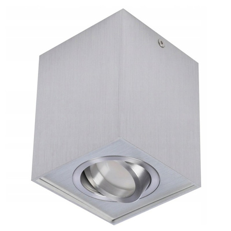 Oprawa natynkowa kwadratowa w kolorze aluminium ELOY 1 ALU/ALU Azzardo AZ0991