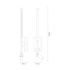 Kinkiet Torch Czarny 6W+3W 4000K Milagro ML1566