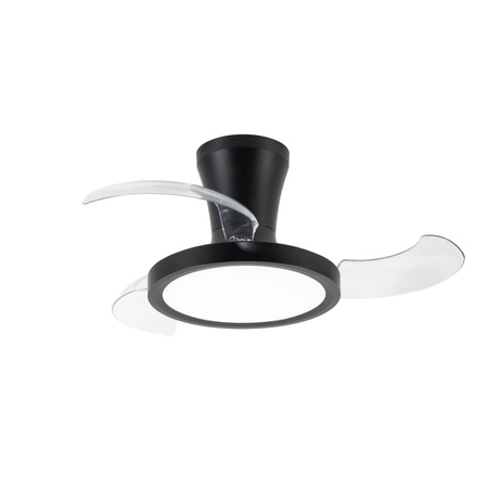 Czarna lampa sufitowa z wentylatorem LED BREEZE BLACK Tk Lighting 18199