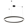 Lampa wisząca, żyrandol Aurum L czarny okrąg 120cm Zmienna Barwa Światła LED PL0116-130-CCT-BK Yaskr