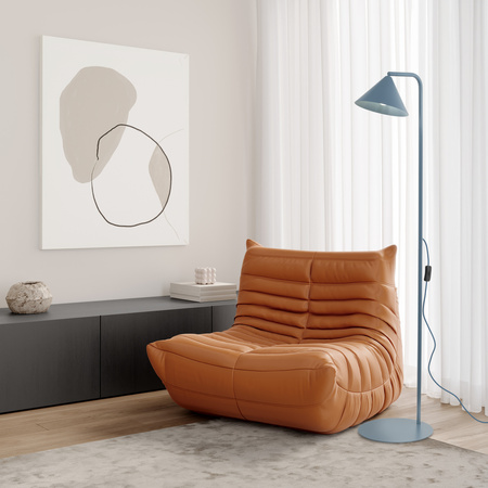 Lampa podłogowa ze stożkowym niebieskim kloszem 1XE14 CONO NAVY Tk Lighting 16206