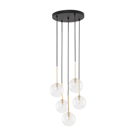 NILOS BLACK / GOLD LAMPA WISZĄCA 5 TK Lighting 5943