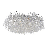 Lampa sufitowa chromowane z kryształkami do salonu o średnicy 80cm 13xG9 RICICLE Paul Neuhaus  6054-17