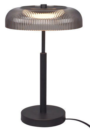 Lampka stołowa LED karbowany klosz z tworzywa SOLVIA Zuma Line T230757601
