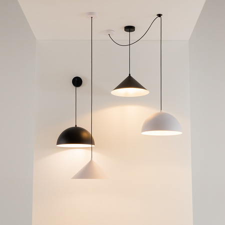 Lampa wisząca czarny stożek o średnicy 35cm 1xE27 Basic colors MOD167PL-01B Maytoni