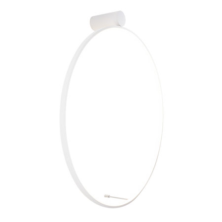 Duży kinkiet ścienny - biały pierścień 80cm IP44 do łazienki LED 3000K Maxlight W0436 Visual 30W