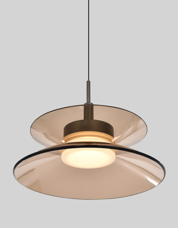 Lampa wisząca jedynka Crema brąz / klosz coffee Aviano Lighting 6058-121