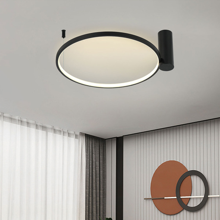 Plafon Ring S czarny okrąg 60cm LED CCT Light Prestige LP-909/1C S BK CCT