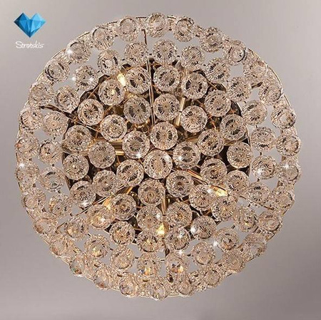 Lampa sufitowa kryształowa GLORIA 8 GD EuroStar 3296/8