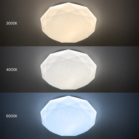 Plafon 50cm sterowany pilotem z efektem gwiazd HEX 72W LED Milagro ML1870