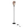 Lampa podłogowa czarna z miedzianym szklanym kloszem DENSO 20 1xG9 Candellux Studio 51-51134