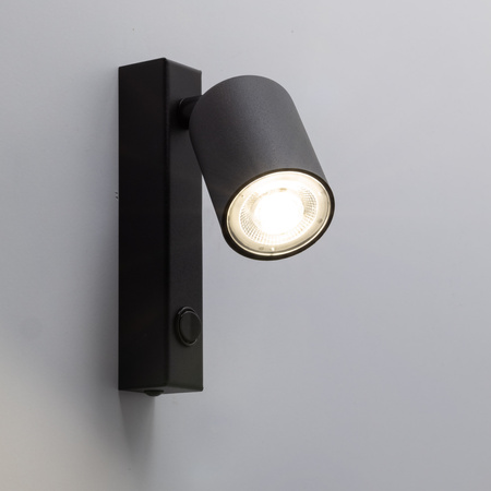 Kierunkowy kinkiet w kolorze czarnym z wbudowanym przełącznikiem NEX BLACK 1XGU10 Tk Lighting 11364