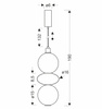 Lampa wisząca mosiężna z elementem ceramiki i szklanymi kloszami FLORES 12W LED 3000K Candellux Studio 32-50649