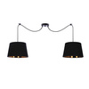 Gillo lampa wisząca czarny 2x40w e27 abażur czarny Candellux 32-10254
