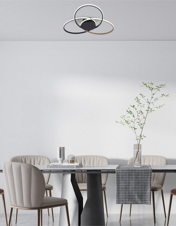 Lampa sufitowa czarno złota BOLD LED Zuma Line 20169-GD zmiana barwy światła