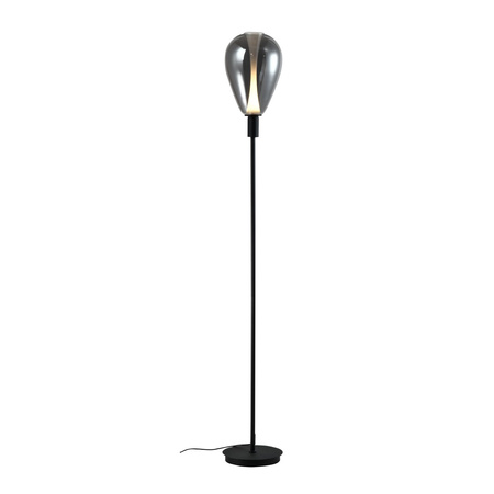 Lampa podłogowa czarna z dymionym szklanym kloszem DENSO 20 1xG9 Candellux Studio 51-51141