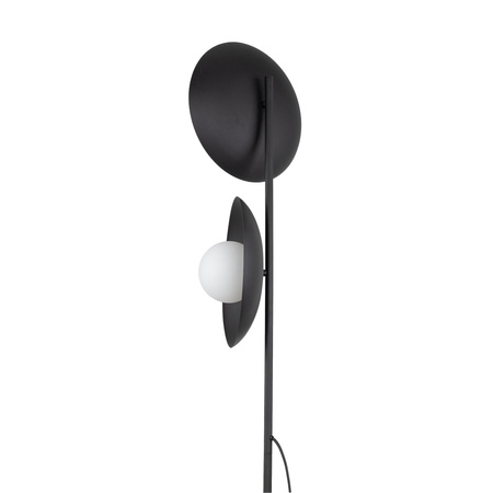 Czarna lampa podłogowa dwa szklane klosze 2xG9 SLATE BLACK GLASS Tk Lighting 16136