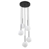 Pięciozwisowa lampa wisząca na kole z białymi zniekształconymi kloszami MISTY 5xG9 Tk Lighting 11019