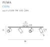 Lampa sufitowa PUMA MaxLight C0196