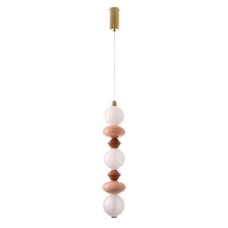 Pionowa lampa wisząca z elementami ceramiki i szklanymi kloszami FLORES 20W LED 3000K Candellux Studio 33-50670