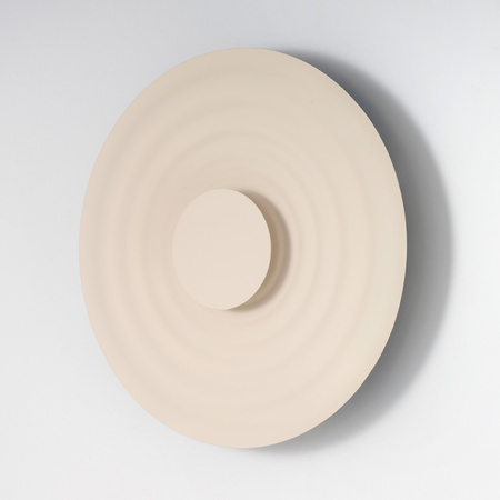 Ozdobny bezowy kinkiet o średnicy 50cm LED RIPPLE WALL 50 BEIGE AZZARDO AZ6581
