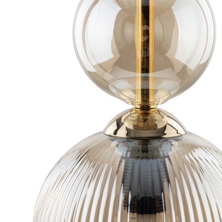 Lampa wisząca ryflowane bursztynowe szkło SOPHIA COGNAC 1xE14 Tk Lighting 11039