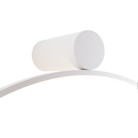 Duży kinkiet ścienny - biały pierścień 80cm IP44 do łazienki LED 3000K Maxlight W0436 Visual 30W