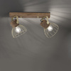 Lampa sufitowa loft 2-punktowa z drucianymi kloszami i drewnem ALAMI 2xE27 Just Light 11487-60