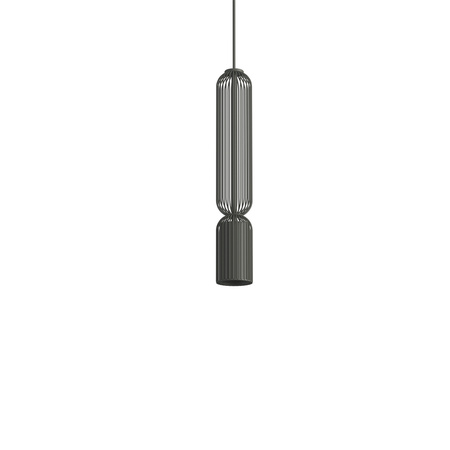 Lampa wisząca druciana tuba jedwabisty grafit 1xGU10 SINGLES B Nowodvorski 12201