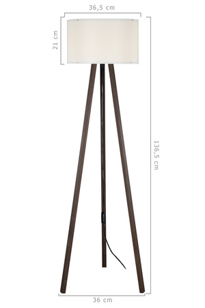 Lampa podłogowa PIKO E27 Zuma Line ASZ.1608 - trójnóg drewniany