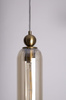 Pojedyńcza lampa wisząca mosiężna z bursztynowym kloszem CAMPANILA CHAMPAGNE GLASS MAXLIGHT P0510