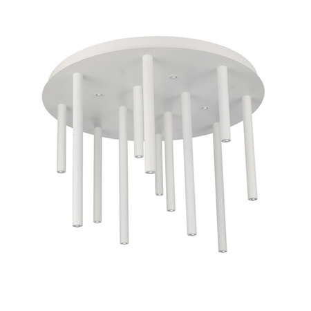 Plafon sufitowy dwanaście metalowych cienkich rurek LED ILIOS 12 TOP 3-STEP DIMM WH AZZARDO AZ5755