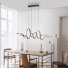 Falowana czarna lampa wisząca LED 3000K ALTITUDE 2292-18 z wbudowanym ściemniaczem