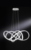 Duża lampa wisząca ARTE srebrna LED 90cm średnicy Aviano Lighting 7097-0163