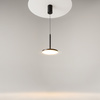 Czarna pojedyńcza lampa wisząca LED 3000K Plato P076PL-L12W3K-B Maytoni