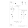 Lampa wisząca ESKOLA 70cm czarna metalowa THORO Sollux Lighting TH.010CZ