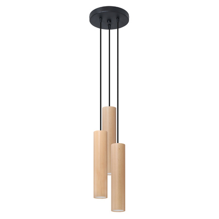 Lampa wisząca LINO 3P  drewno Sollux Lighting SL.1012